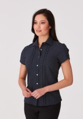 City Collection Womens City Stretch Spot S/S Shirt  | 2173SS 